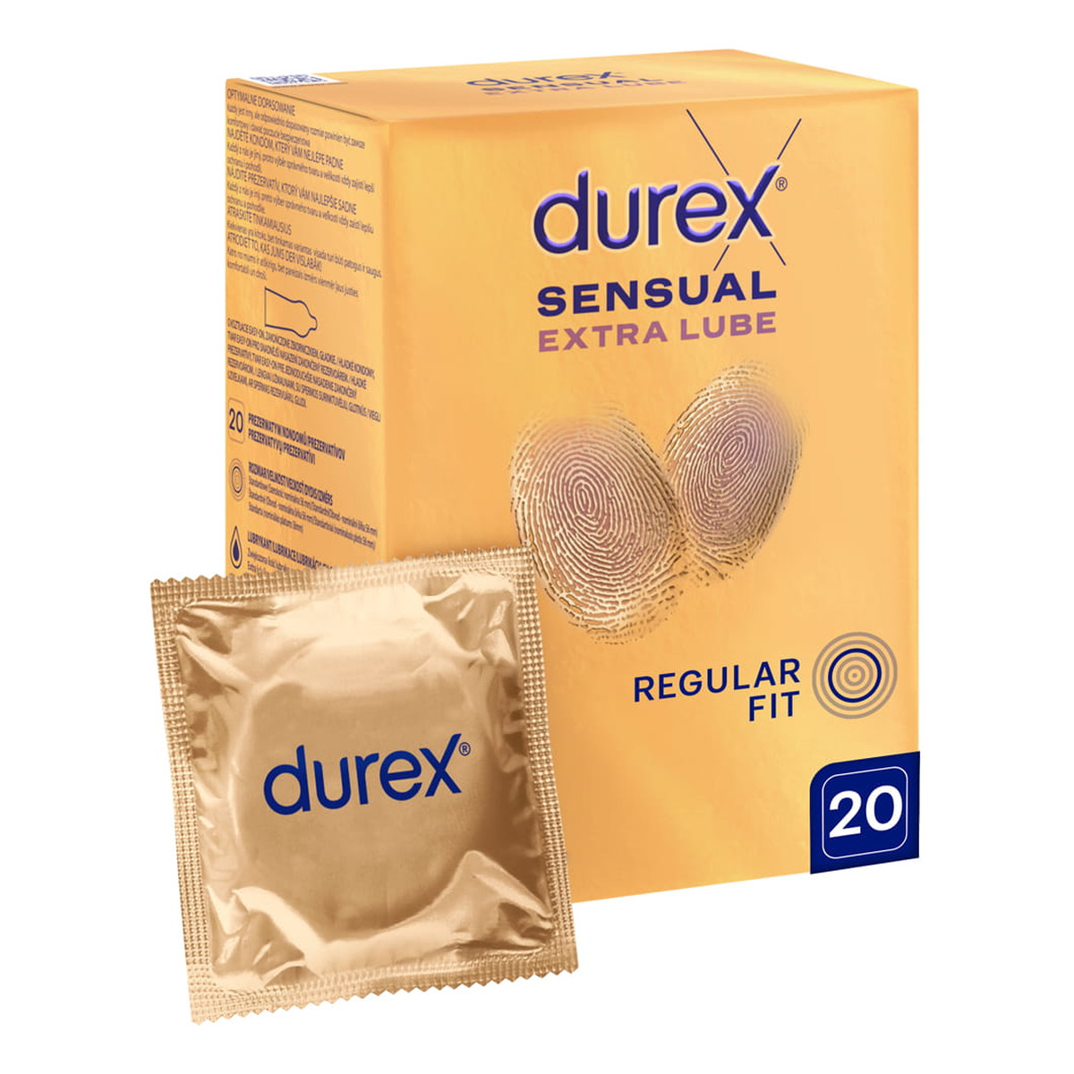 Durex Sensual extra lube prezerwatywy z dodatkowym lubrykantem 20szt