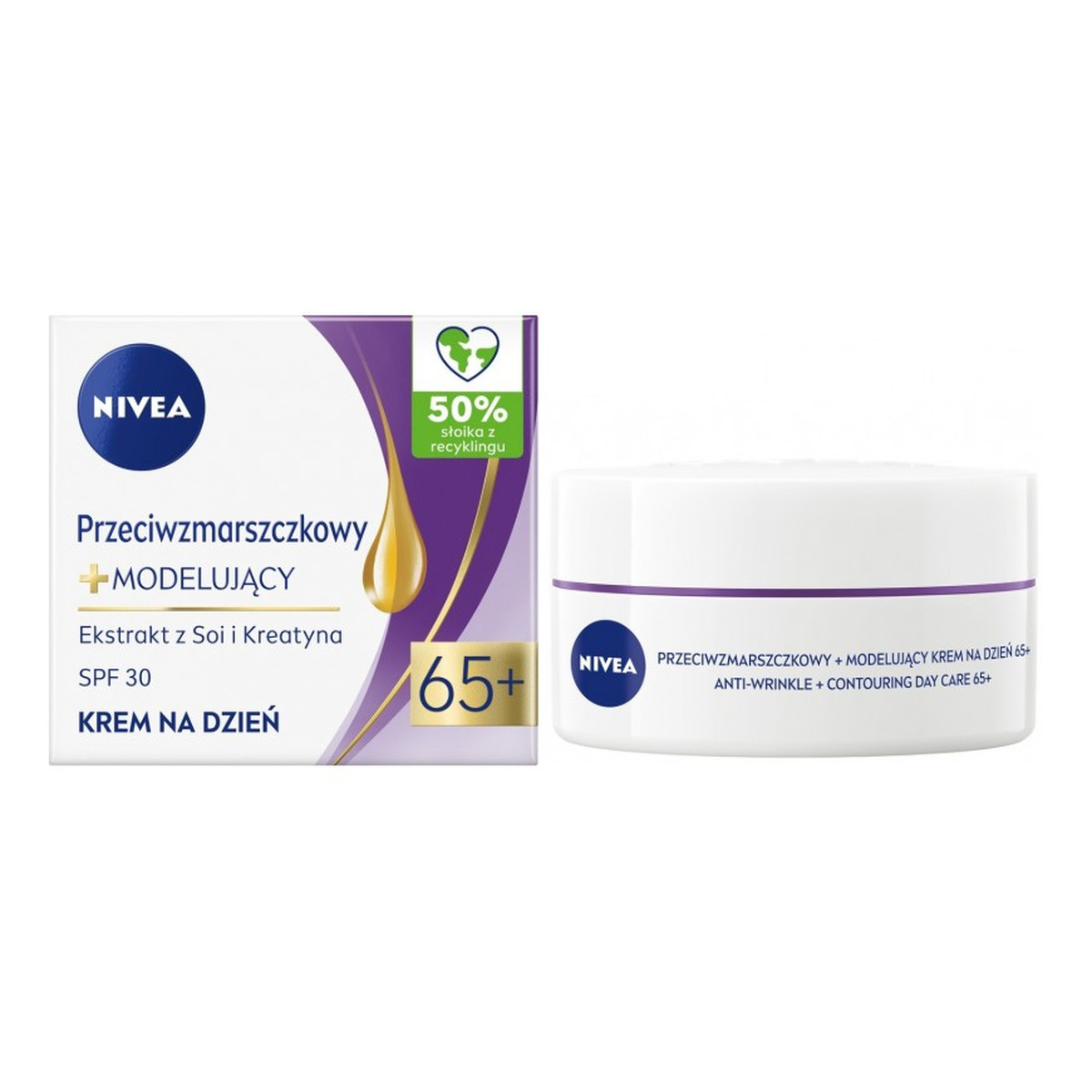 Nivea 65+ Przeciwzmarszczkowy + Modelujący Krem na dzień SPF 30 50ml