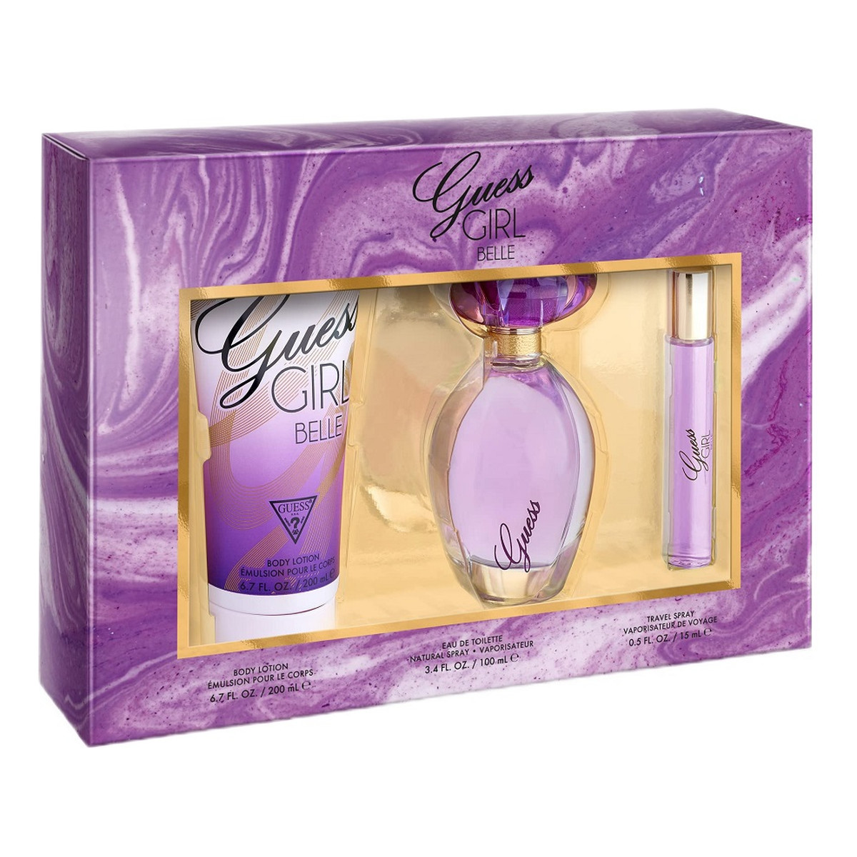 Guess Girl Belle Zestaw woda toaletowa spray 100ml + woda toaletowa spray 15ml + balsam do ciała 200ml