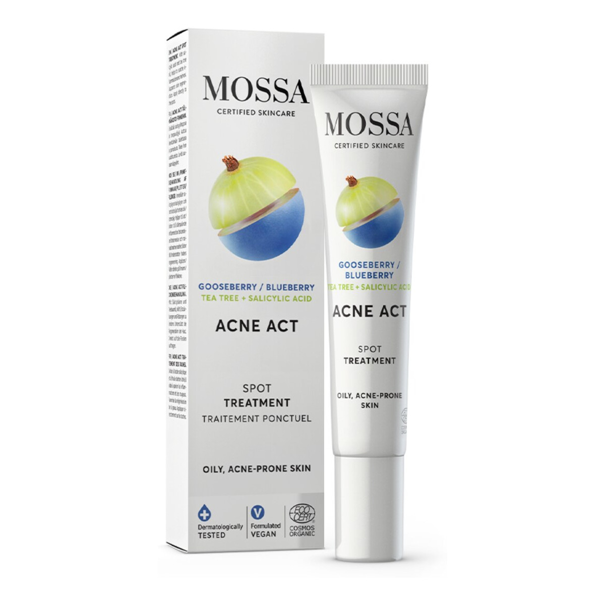 Mossa Preparat punktowy na niedoskonałości z Agrestem i Borówką 15ml