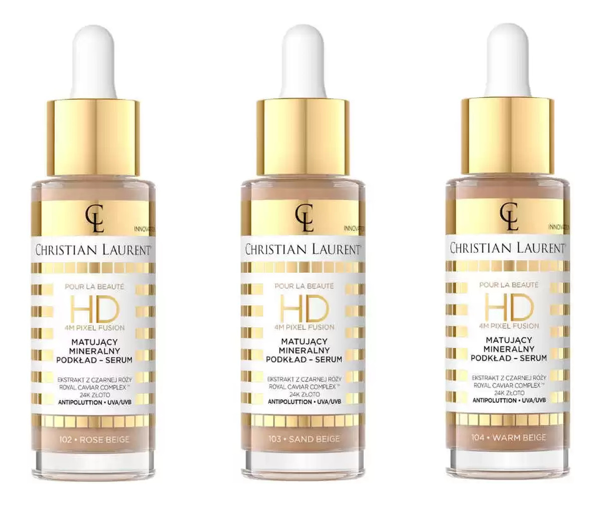 Matujący mineralny podkład z ekstraktem czarnej róży