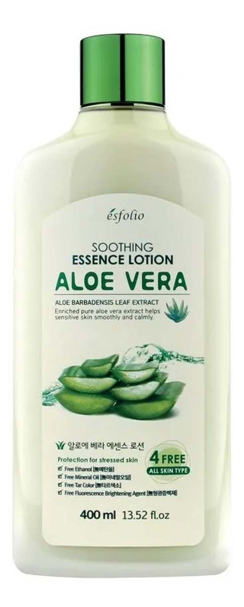 Aloe vera łagodząco-nawilżająca esencja do twarzy i ciała z ekstraktem z aloesu