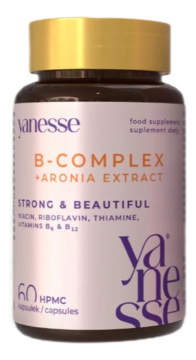 Yanesse b complex kompleks witamin b z aronią suplement diety 60 kapsułek