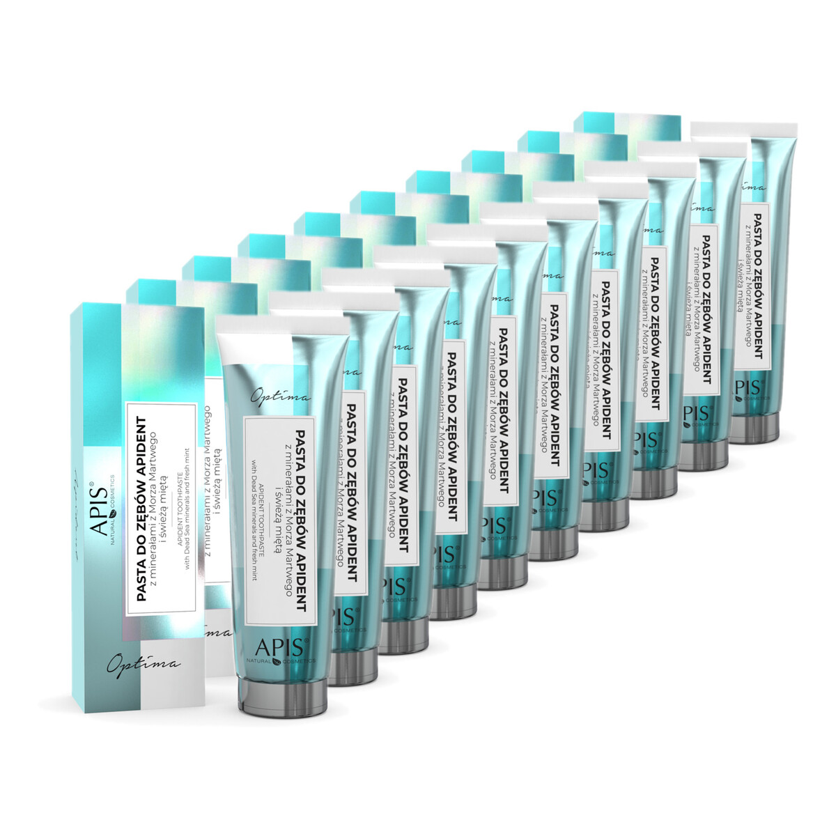 Apis Apident toothpaste Pasta do zębów z minerałami z morza martwego i świeżą miętą 10x100ml