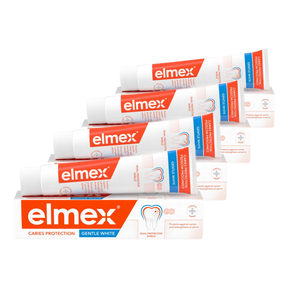 elmex Caries Protection Pasta do zębów wybielająca przeciwpróchnicza 4x75ml
