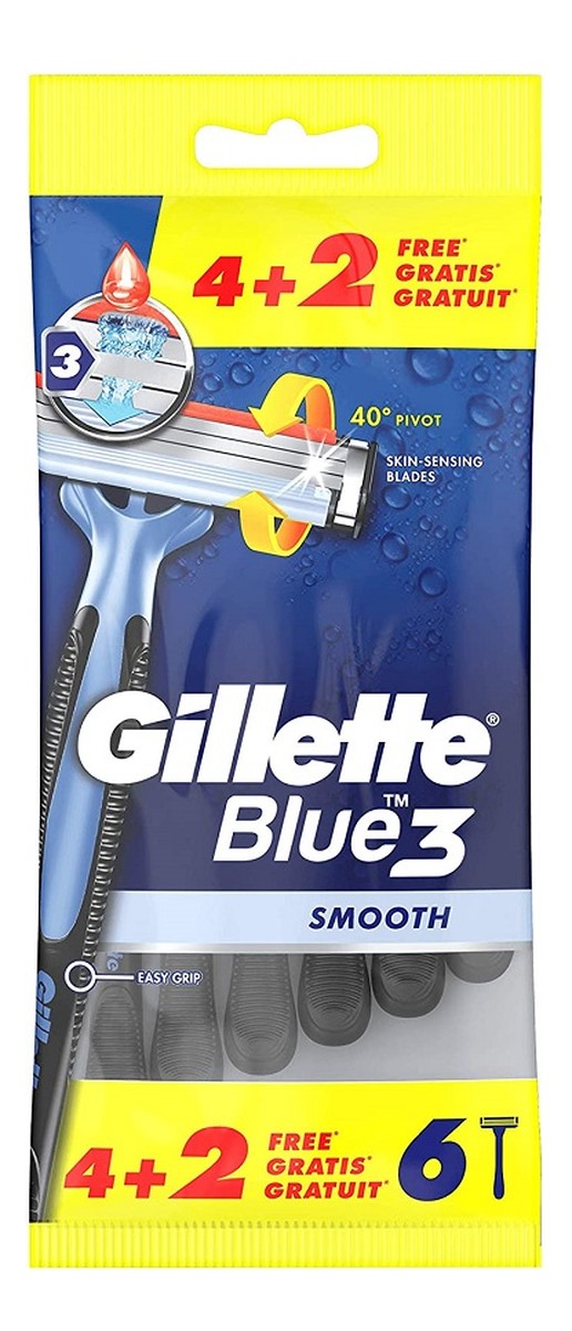 Smooth jednorazowe maszynki do golenia dla mężczyzn 6szt