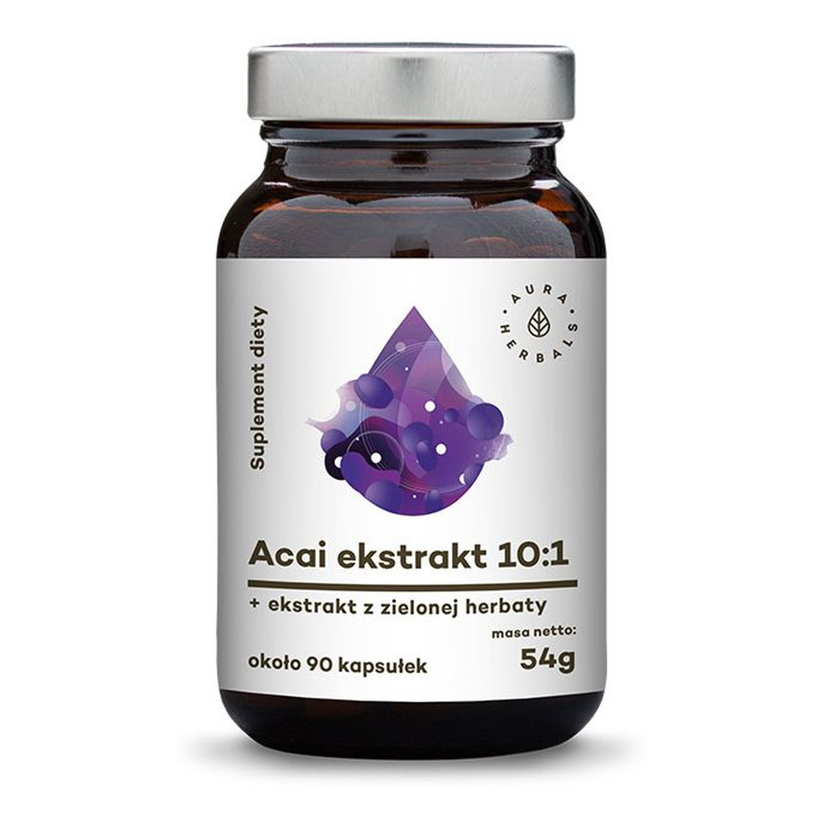 Aura Herbals Acai Ekstrakt 10:1 suplement diety 90 tabletek