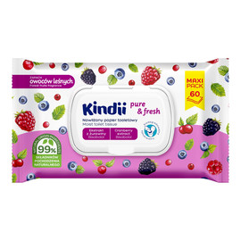 Kindi pure & fresh papier toaletowy nawilżany zapach owoców leśnych (60 sztuk)