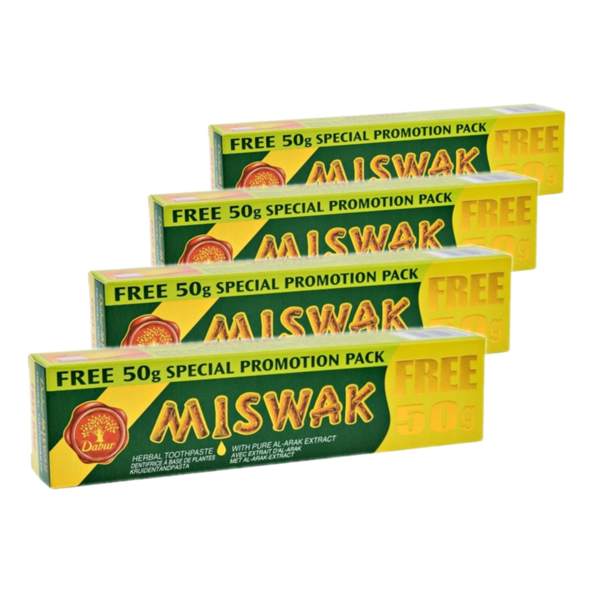 Dabur Miswak Ziołowa pasta do zębów 4x170ml