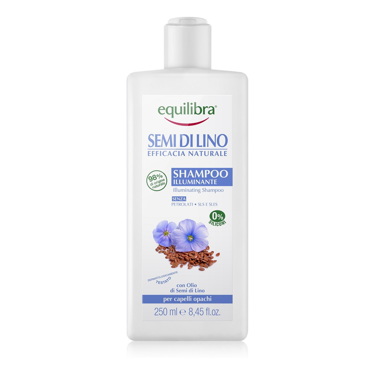 Equilibra Illuminate shampoo rozświetlający szampon do włosów z siemieniem lnianym 250ml