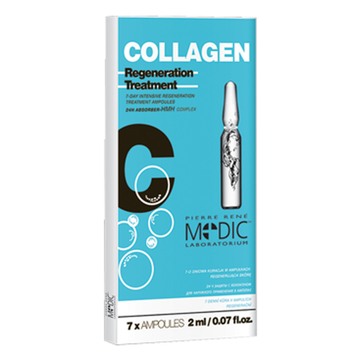Pierre Rene Collagen Regeneration Treatment Medic Laboratorium Ampułki Collagenowe Odmładzające Do Skóry 14ml