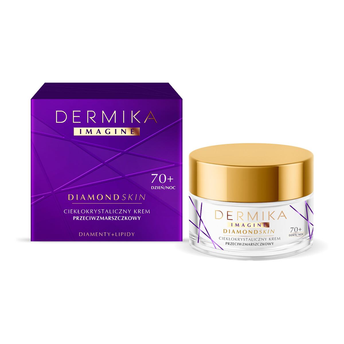 Dermika Imagine Diamond Skin Ciekłokrystaliczny Krem przeciwzmarszczkowy na dzień i noc 70+ 50ml