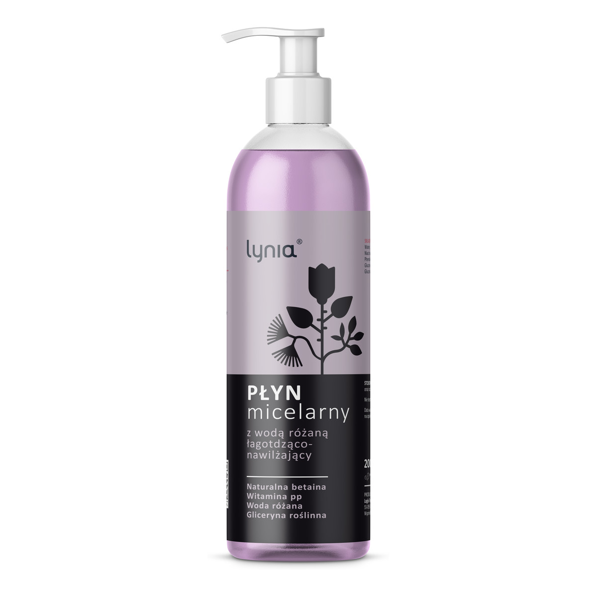 Lynia PŁYN MICELARNY Z WODĄ RÓŻANĄ ORAZ NATURALNĄ BETAINĄ 200ml