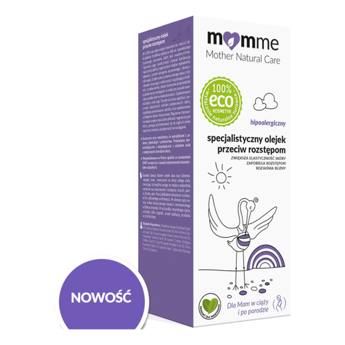 MomMe Mother Natural Care Specjalistyczny Olejek Przeciw Rozstępom 150ml