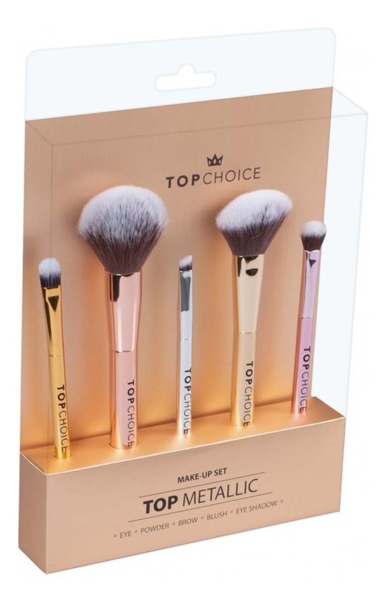 Zestaw pędzli do makijażu METALLIC (38303) 1op.-5szt