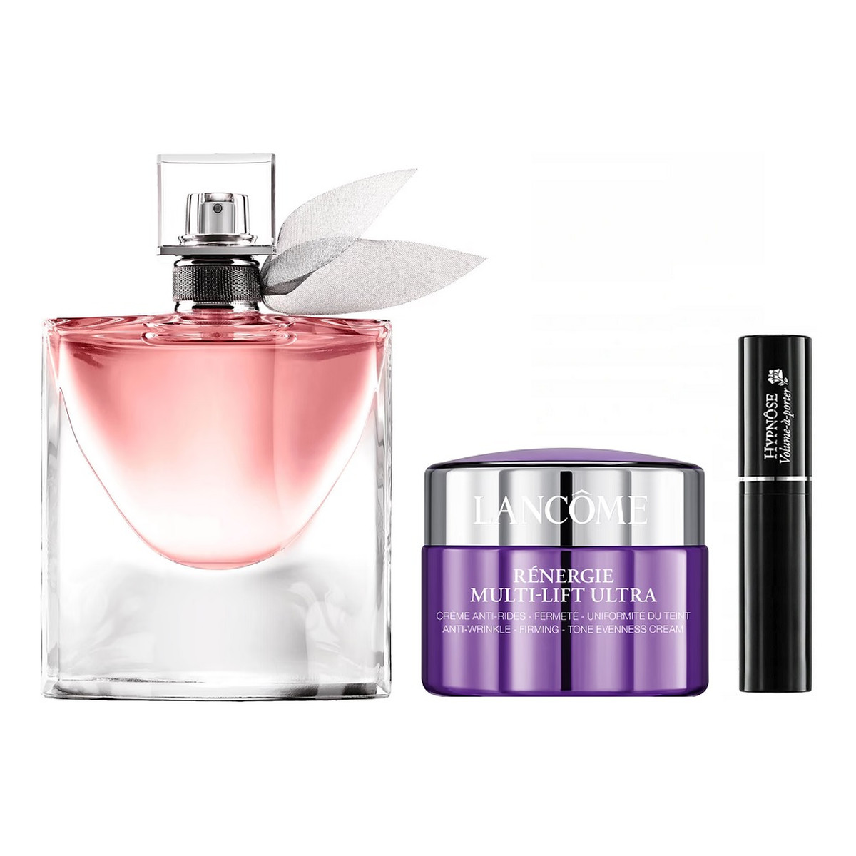 Lancome La Vie Est Belle Zestaw woda perfumowana spray 50ml + renergie multi-lift ultra 15ml + hypnose volume-a-porter mascara 2ml