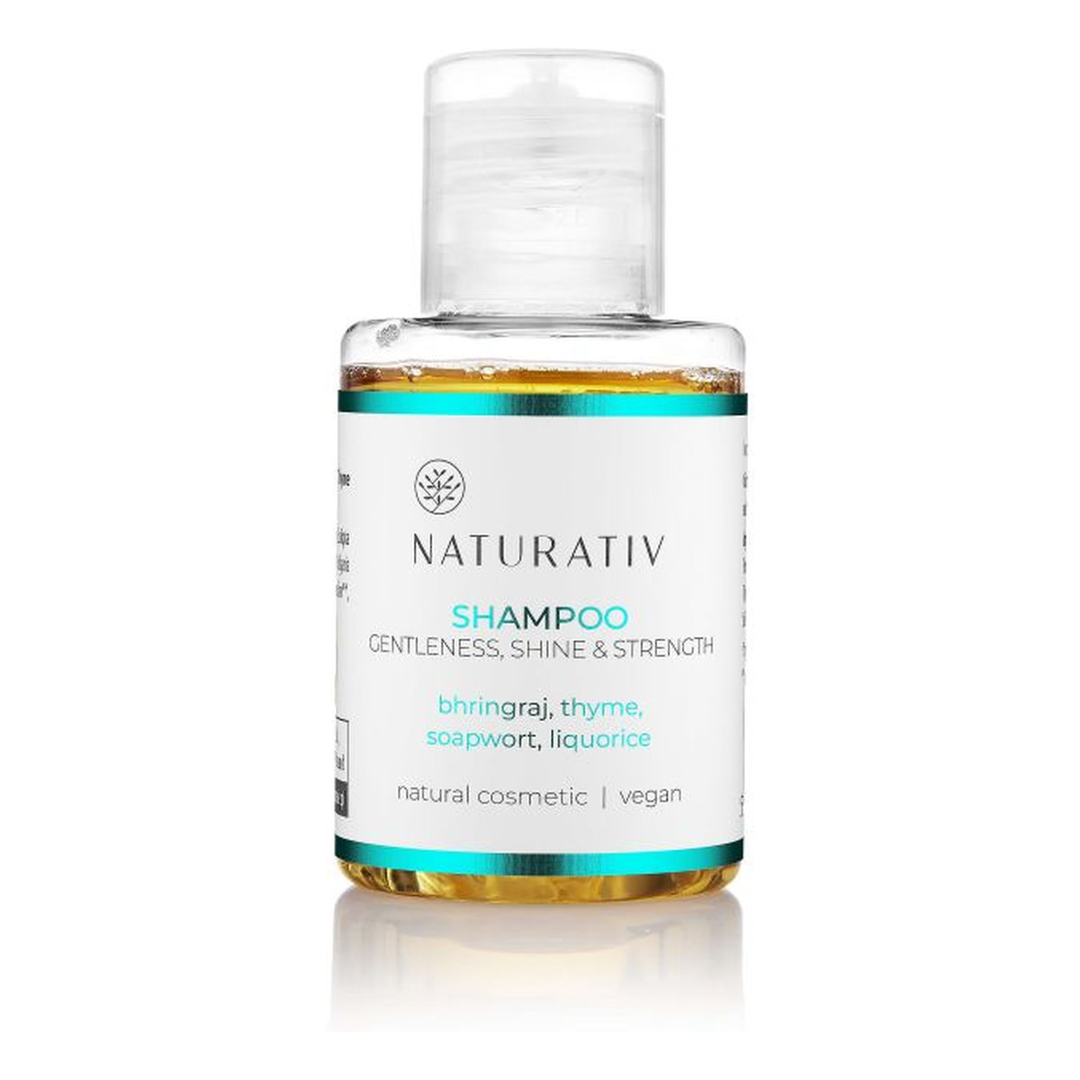 Naturativ Shampoo gentleness shine & strength mini szampon łagodność blask & wzmocnienie 45ml