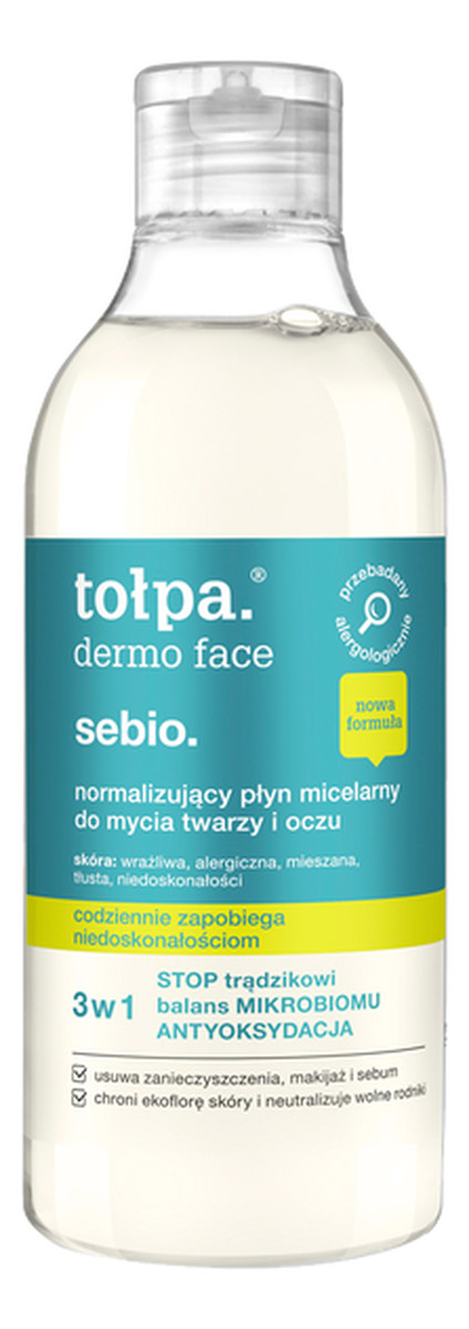Sebio normalizujący płyn micelarny do mycia twarzy i oczu