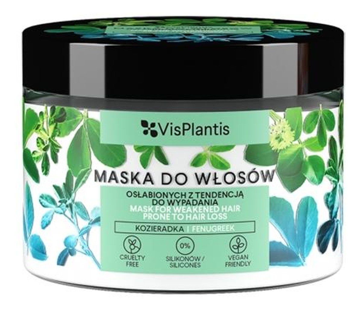 Maska do włosów osłabionych z tendencją do wypadania, kozieradka, czarna rzepa i skrzyp polny