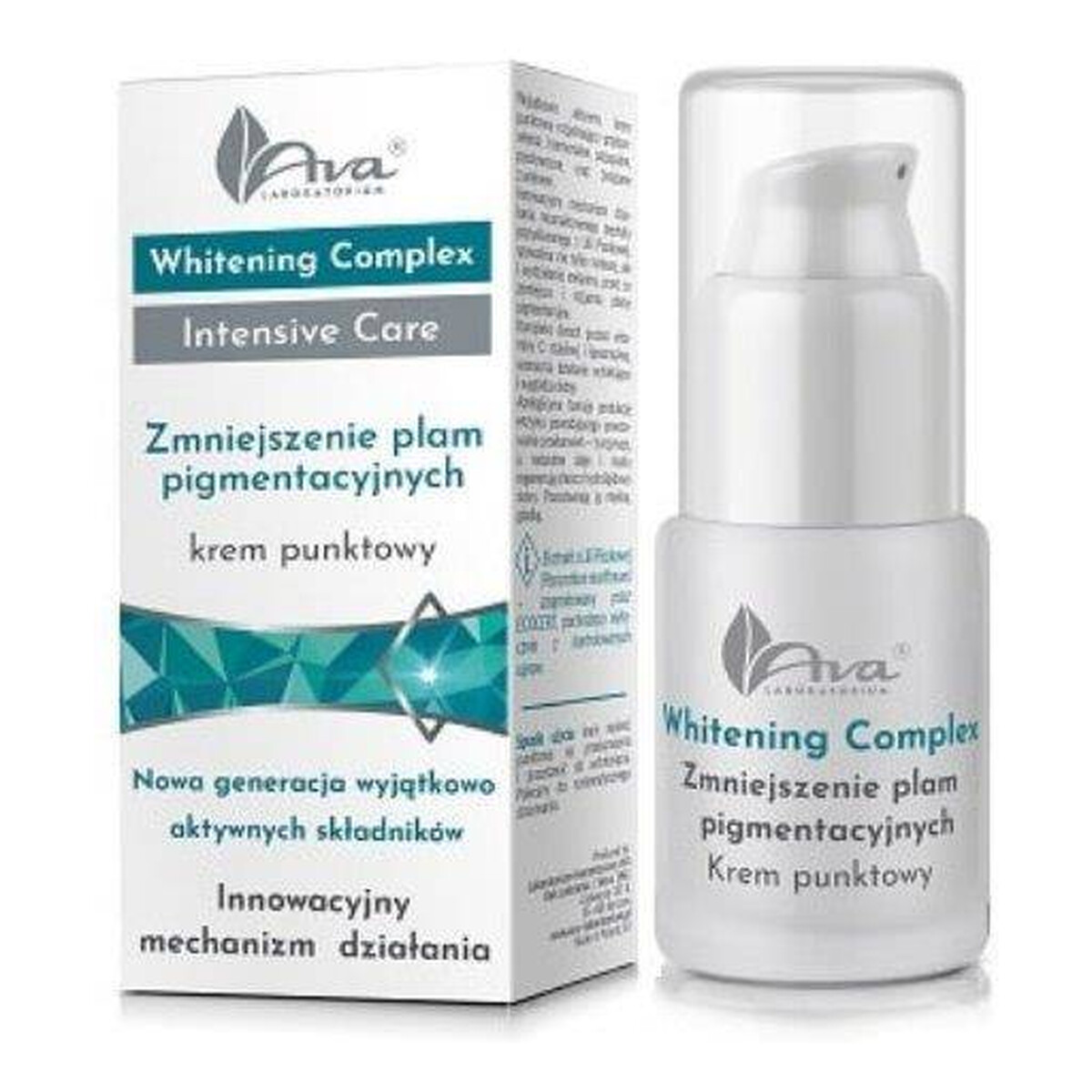 Ava Laboratorium Whitening Complex, krem punktowy, zmniejszenie plam 15ml