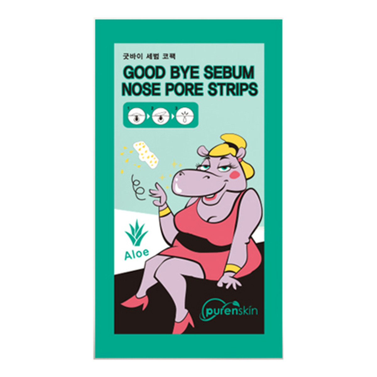 PurenSkin Good Bye Sebum oczyszczające plastry na nos Aloe