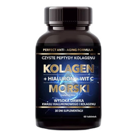 Kolagen morski + hialuron + witamina c suplement diety 60 tabletek