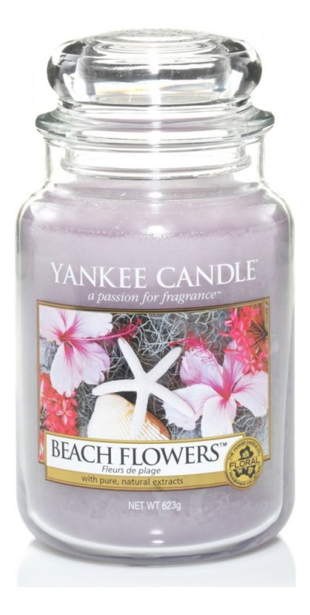 duża świeczka zapachowa Beach Flowers