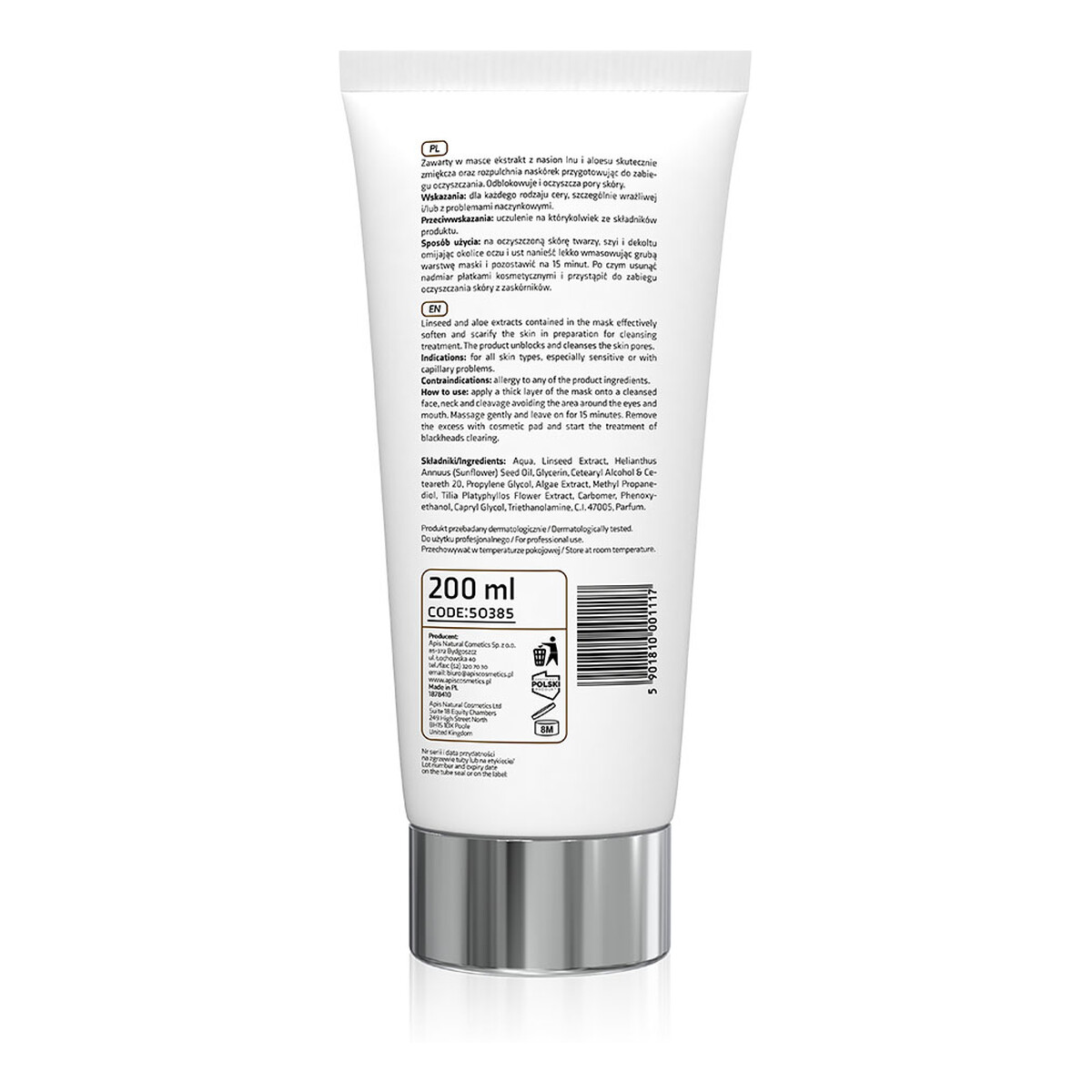 Apis Professional Softening Mask Maska rozpulchniająca z siemieniem lnianym 200ml