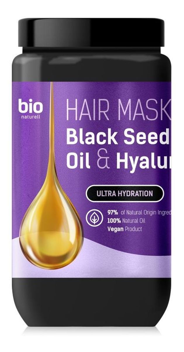 Bio naturell black seed oil & hyaluronic acid maska do włosów