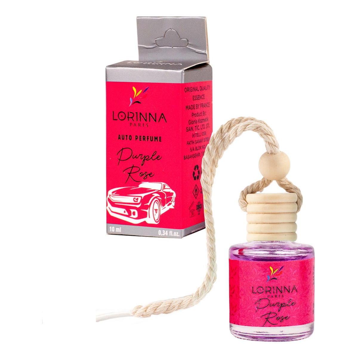 Lorinna Auto perfume zapach do samochodu purple rose 10ml
