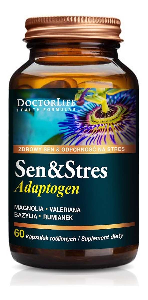 Sen&Stres Adaptogen suplement diety wspomagający sen 60 kapsułek