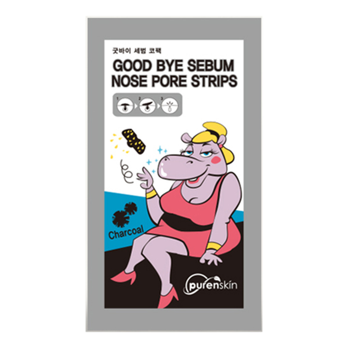 PurenSkin Good Bye Sebum oczyszczające plastry na nos Charcoal