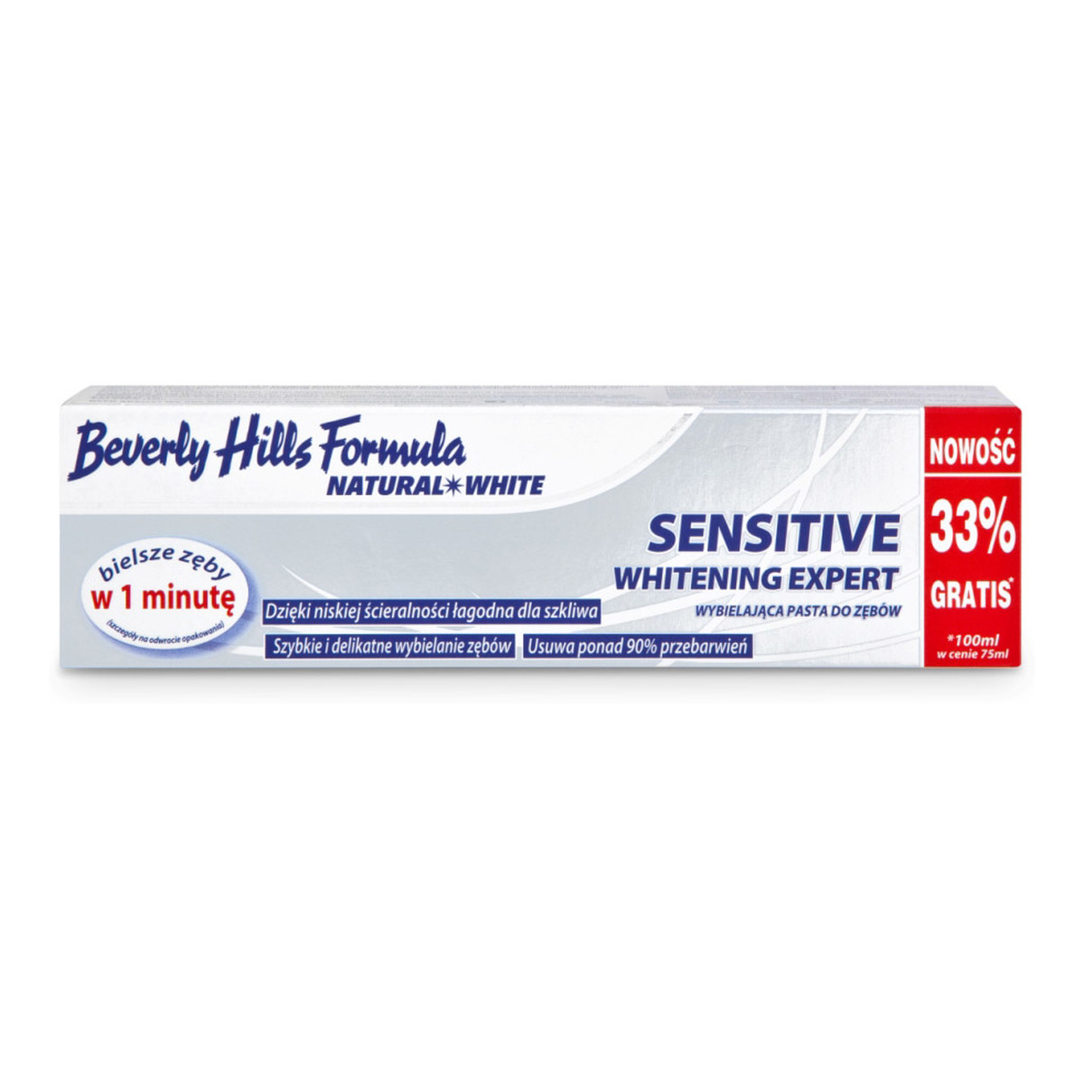 Beverly Hills Formula Sensitive Whitening Expert Natural White Pasta Do Zębów Wybielająca Wrażliwe Zęby 75ml