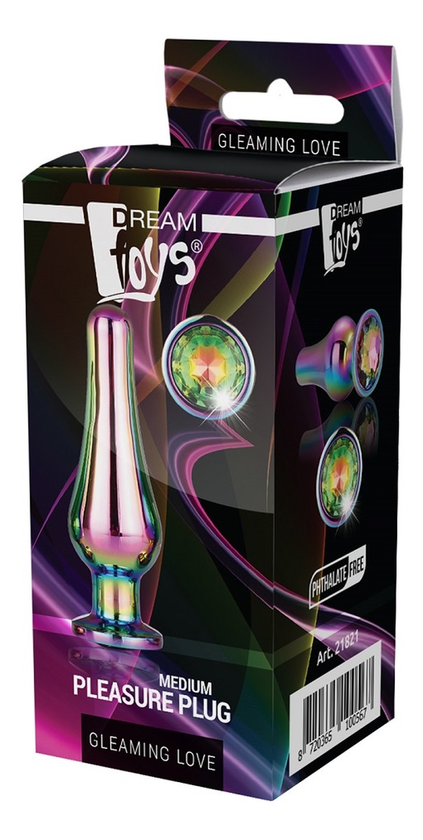 Gleaming love coloured pleasure plug korek analny medium