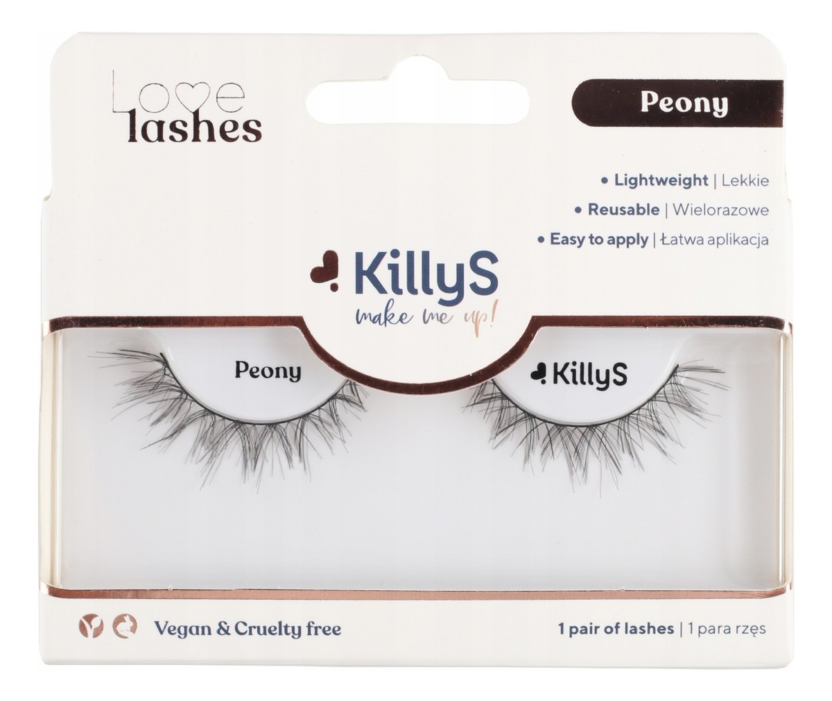 Make me up! love lashes sztuczne rzęsy na pasku peony