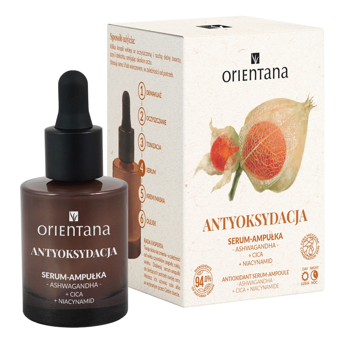 Orientana Serum-ampułka na dzień i noc-antyoksydacja 30ml