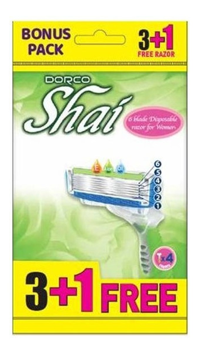 Maszynka do golenia jednorazowa damska 6 ostrzy