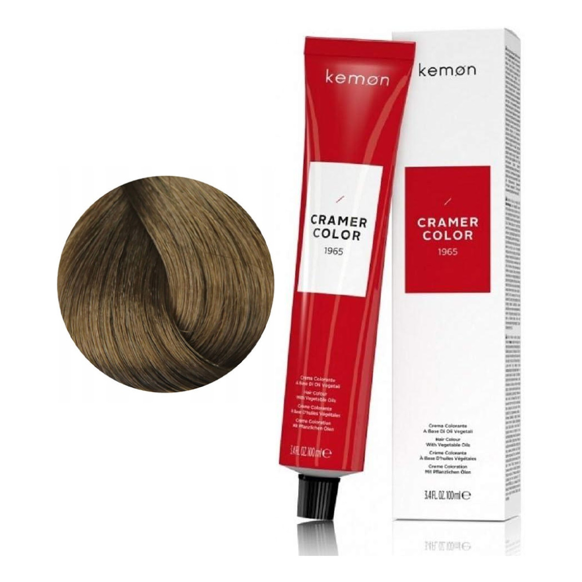 Kemon Cramer Color Kremowa farba do włosów z olejem kokosowym Blond (7) 2szt.x100ml