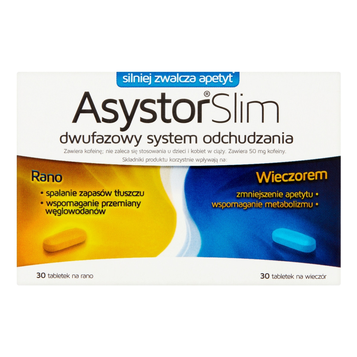 Asystor Slim Dwufazowy system odchudzania suplement diety 60 tabletek