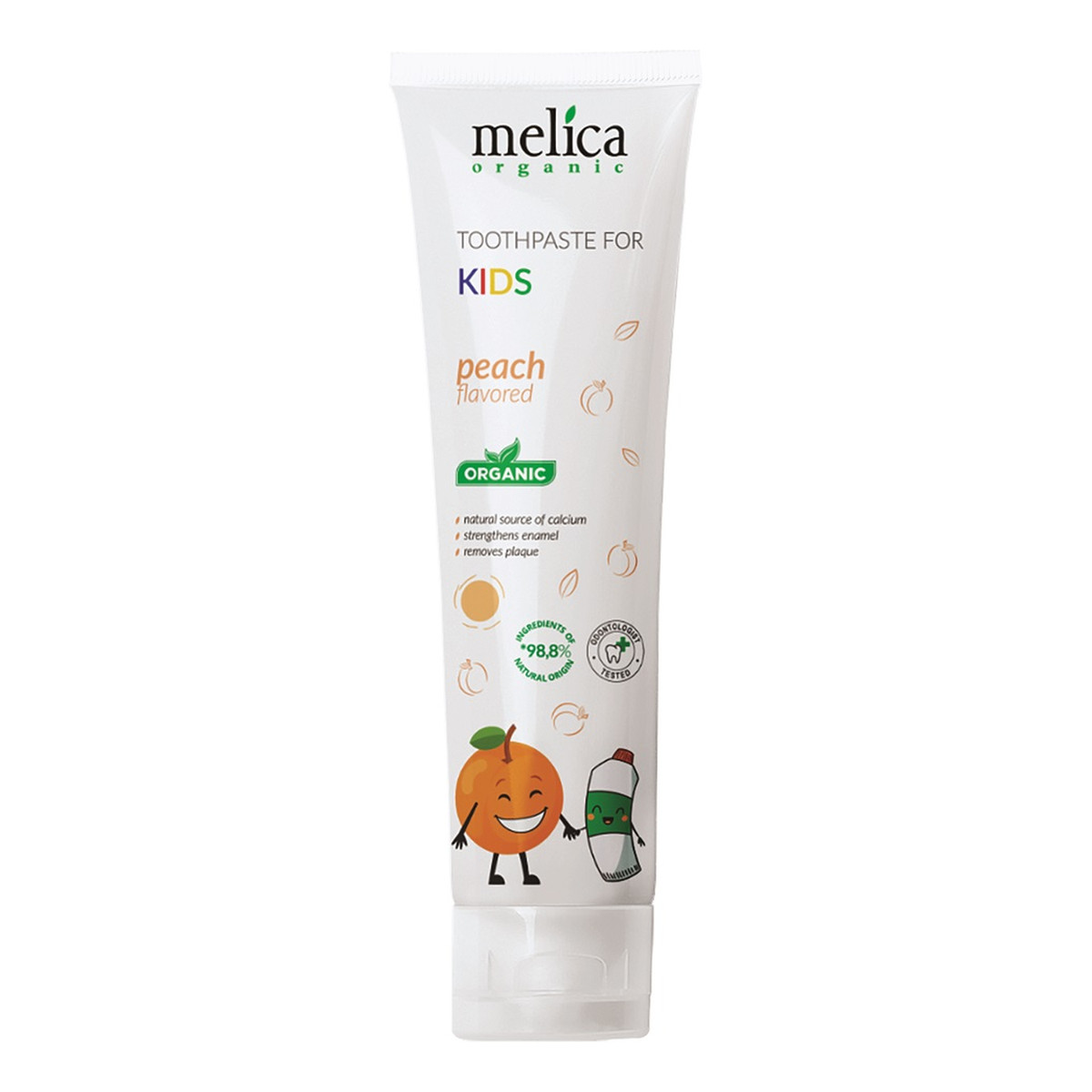 Melica Organic Toothpaste for kids pasta do zębów dla dzieci brzoskwinia 100ml
