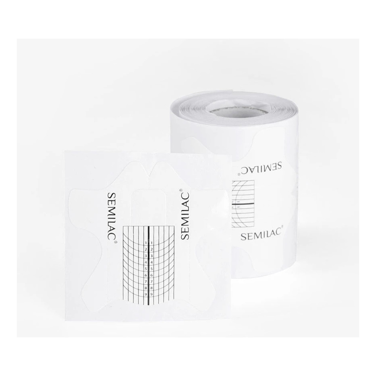 Semilac Szablony do przedłużania paznokci, Shaper Wide Nail Forms, 100szt szerokie