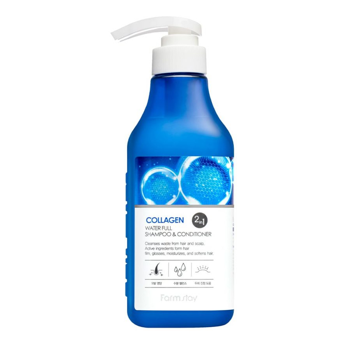 Farmstay Farm Stay Collagen Water Full Shampoo & Conditioner 2in1 Kolagenowy szampon z odżywką 2w1 530ml
