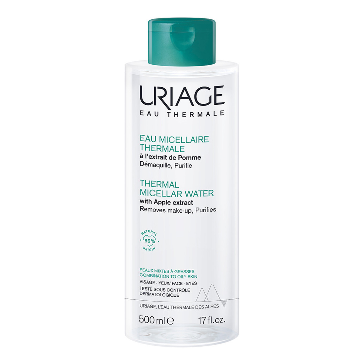 Uriage Eau thermale thermal micellar water płyn micelarny z wodą termalną do cery mieszanej i tłustej 500ml