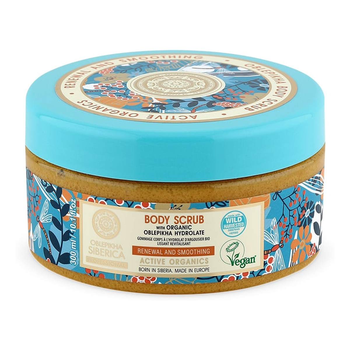 Natura Siberica Oblepikha sugar body scrub regenerująco-wygładzający peeling do ciała 300ml