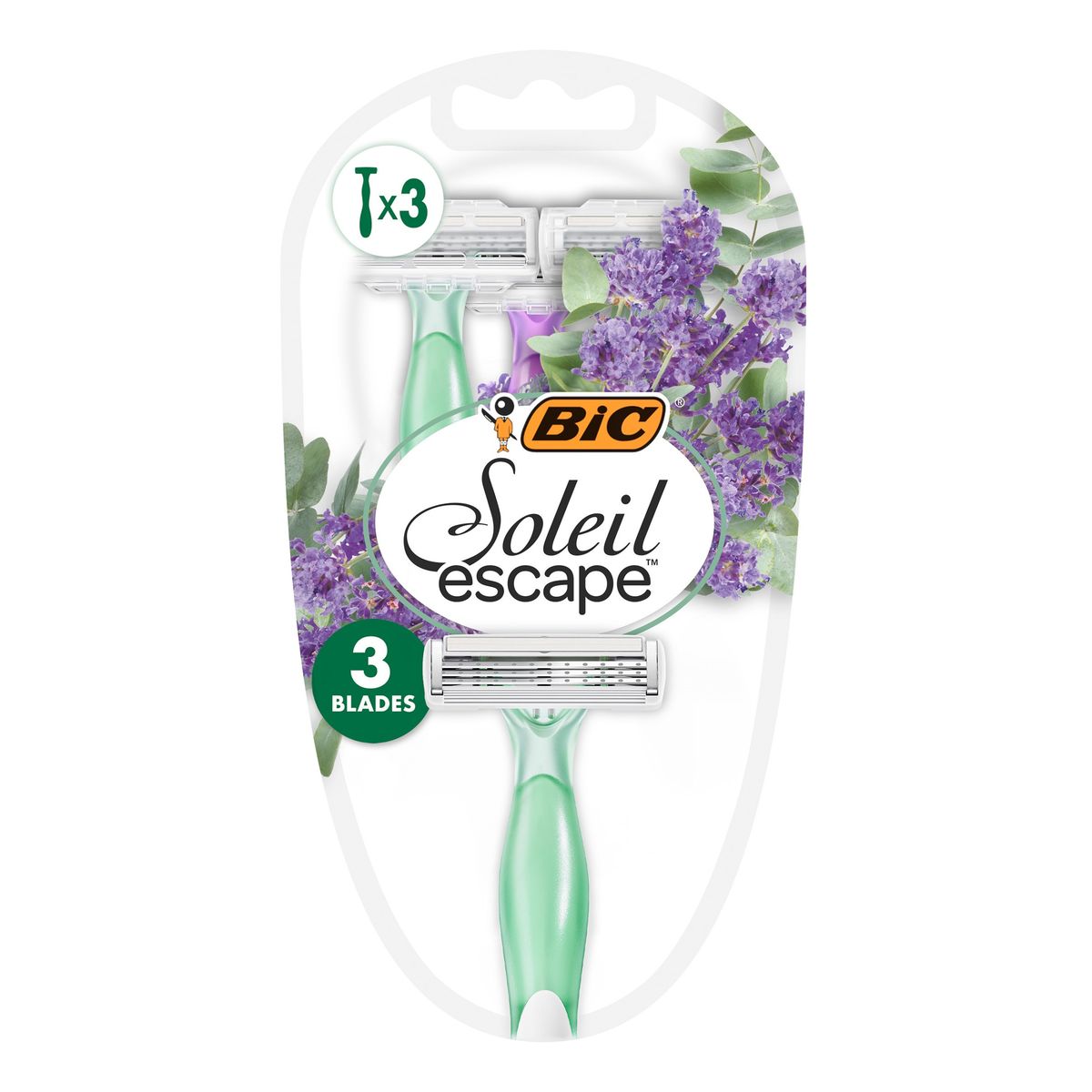 Bic Soleil escape maszynki do golenia dla kobiet 3 ostrzowe-lawenda & eukaliptus 1op.-3szt