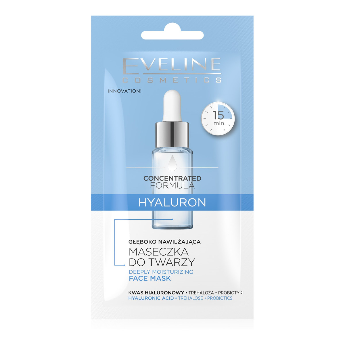 Eveline Concentrated Formula Maseczka głęboko nawilżająca Hyaluron 8ml