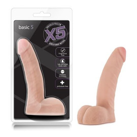 X5 Basic Dildo Z Przyssawką Beige