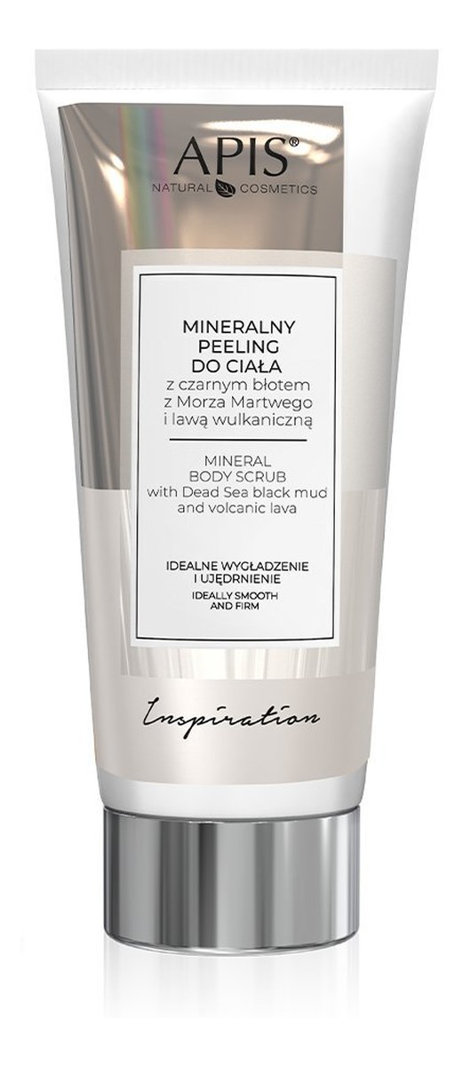 Mineralny peeling do ciała z czarnym błotem z morza martwego i lawą wulkaniczną