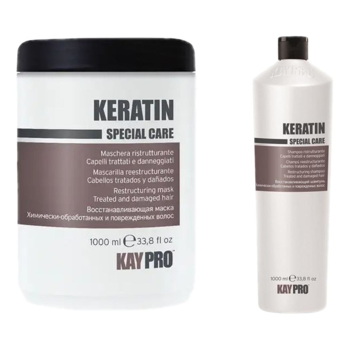 KayPro Keratin Special Care Szampon 1L + Maska do włosów regenerująca 1L