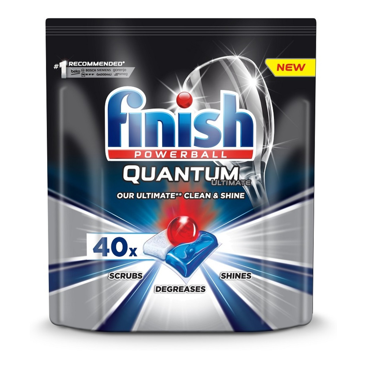 Finish Powerball Quantum Ultimate kapsułki tabletki do zmywarki 40szt Regular